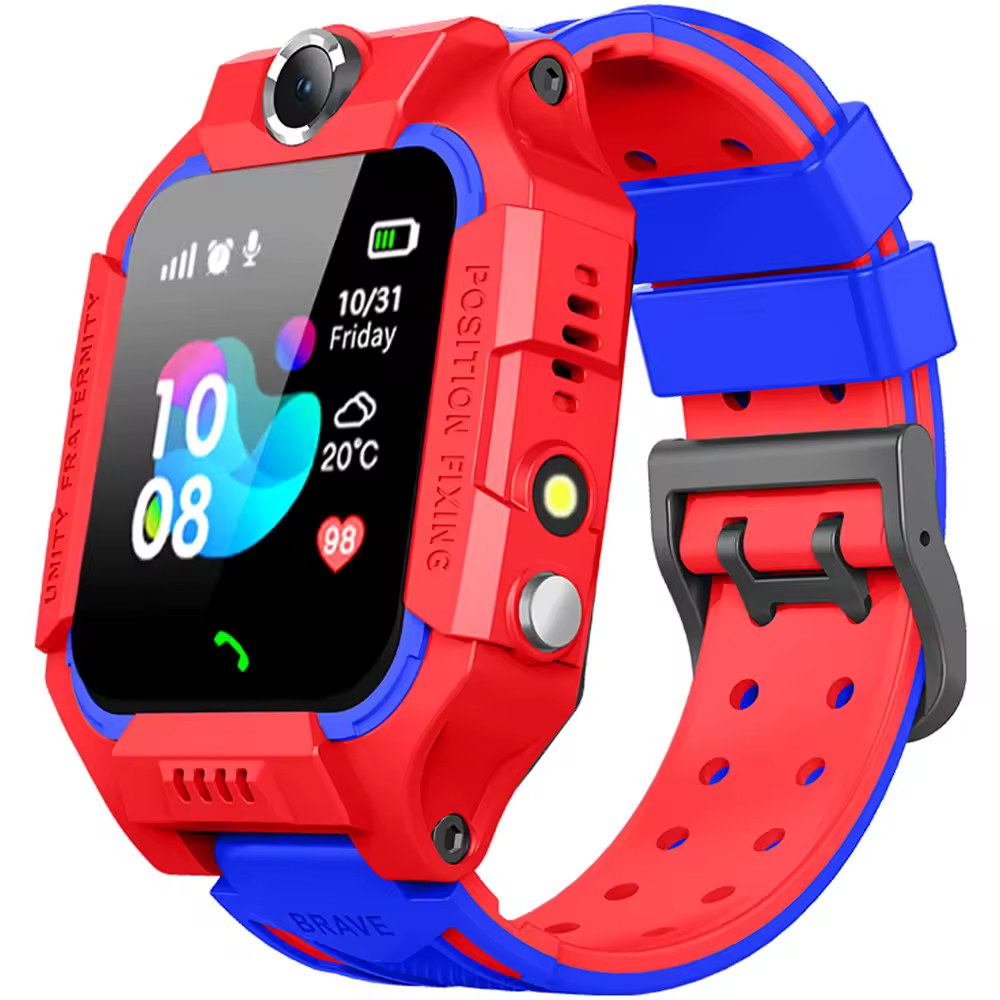 Kids Smartwatch – SOS, GPS Tracking, Waterproof, Camera - Q19, Red