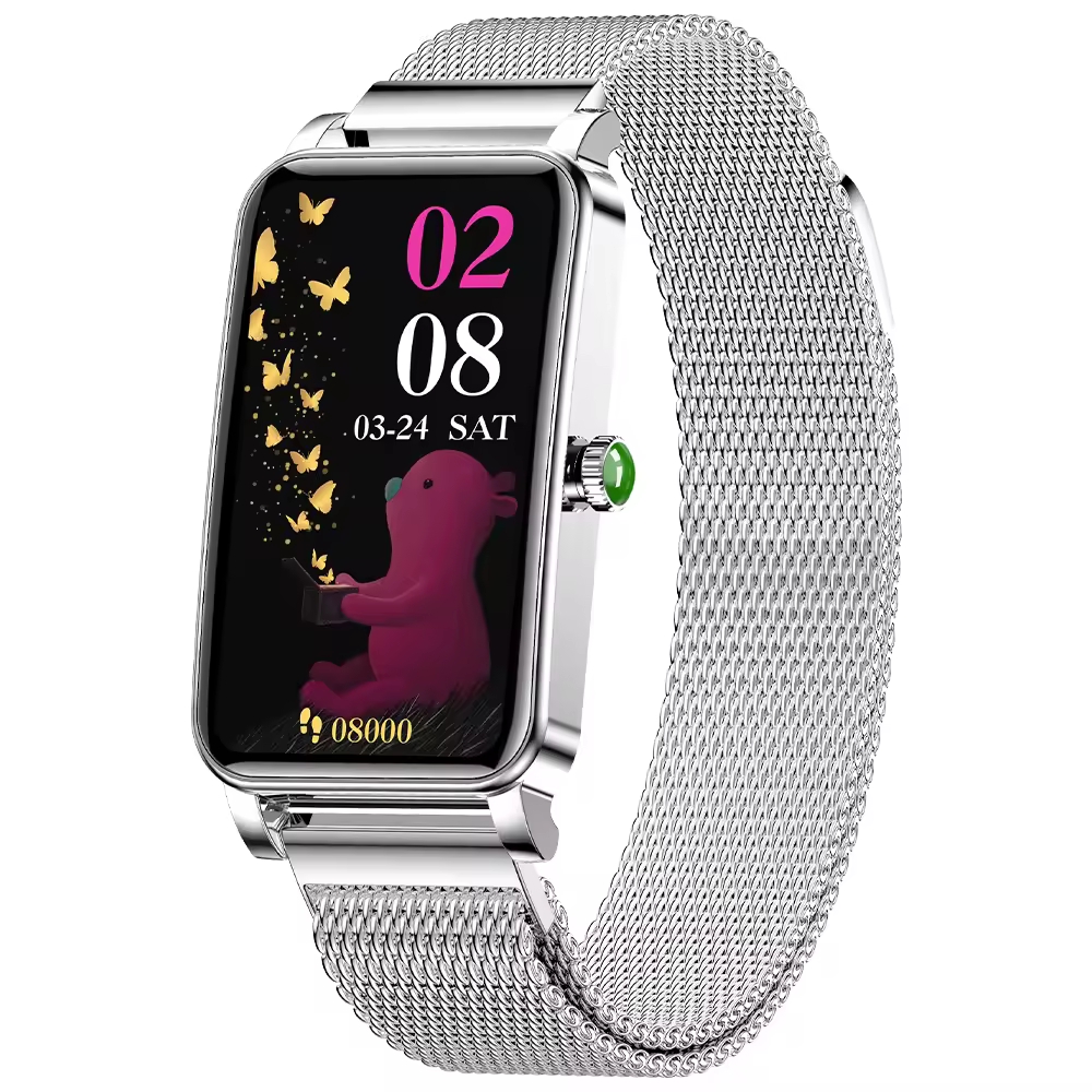 Elegant Women Smartwatch – Heart Rate, Fitness & Health - ZX19, Silver 2