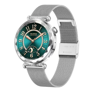 Women Smartwatch – Bluetooth Call, Fitness Tracking, Waterproof - Silver steel