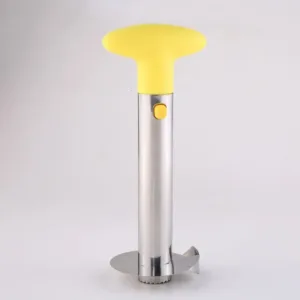 3-in-1 Stainless Steel Pineapple Peeler, Corer, and Slicer Tool - Yellow