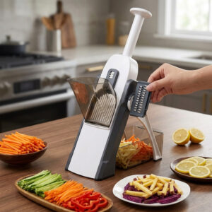 Safe Handheld 5-in-1 Vegetable Chopper & Fruit Slicer with Citrus Cutter
